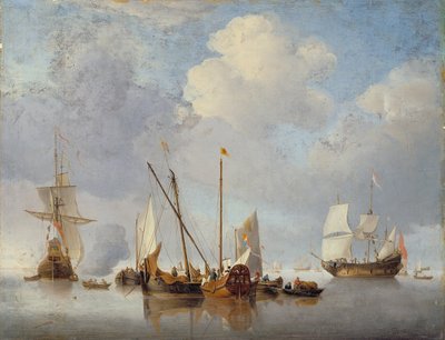 Eine ruhige See von Willem van de Velde the Younger